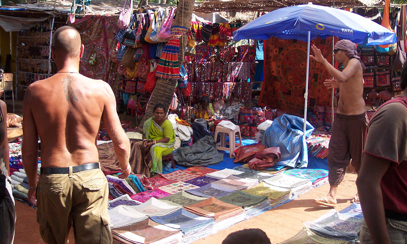 Flohmarkt Anjuna Goa Indien