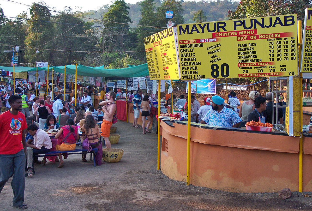 Ingos Nachtmarkt Goa Indien