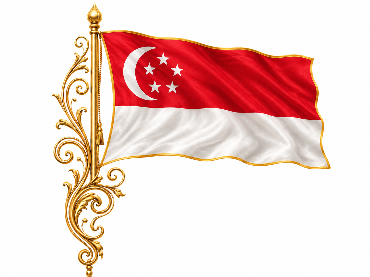 Flagge Singapur Asienforever