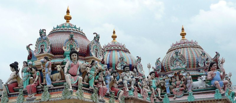 Sri Mariamman Vimanams Tempel Singapur.