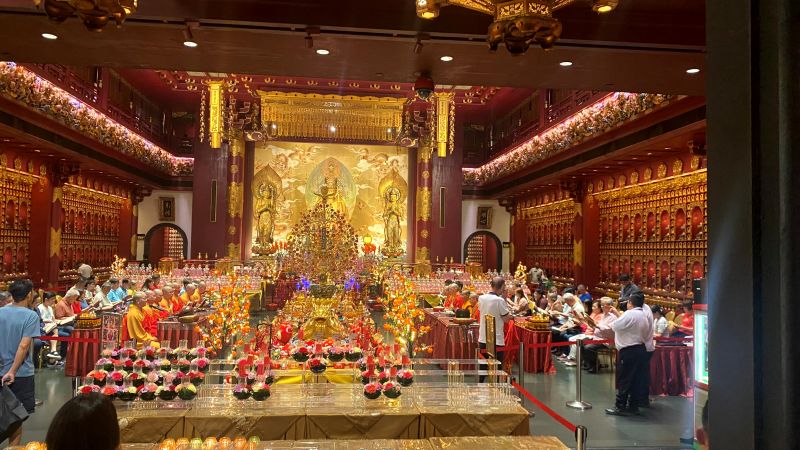 Buddhistische Zeremonie Singapur
