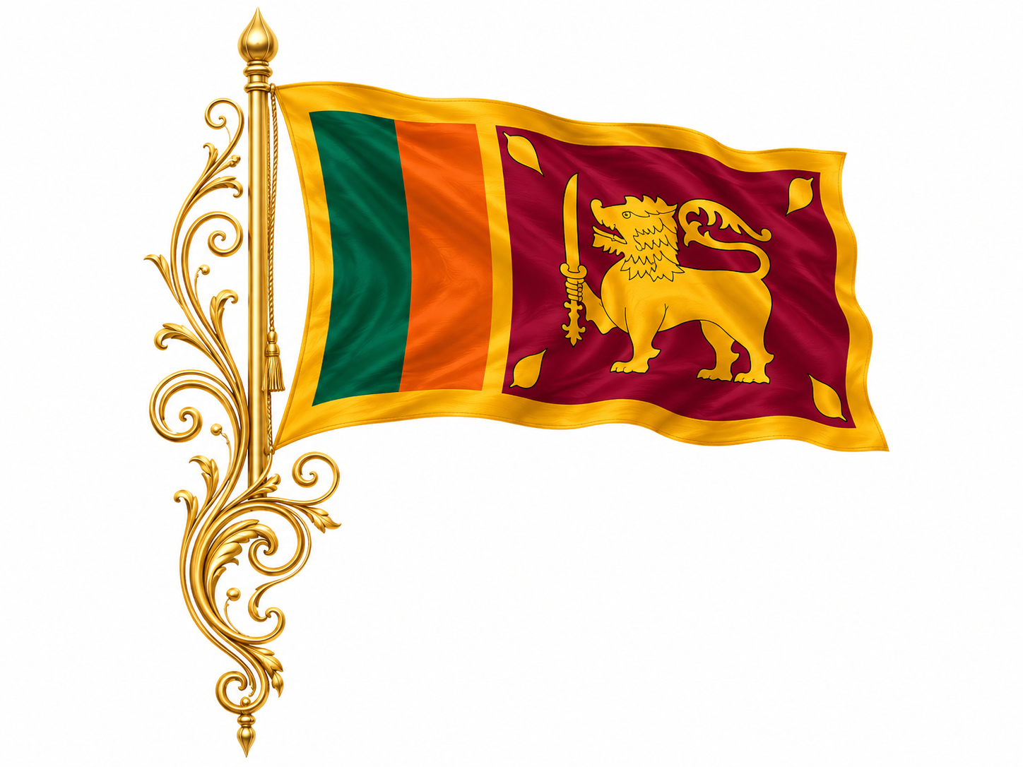 Flagge Sri Lanka Asienforever