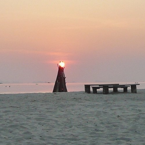 Sonnenuntergang Sritanu Beach auf Koh Phangan