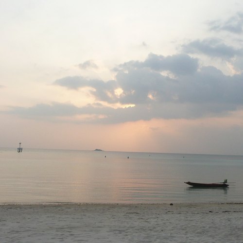 Thailand Sonnenuntergang am Sri Tanu Strand auf Koh Phangan